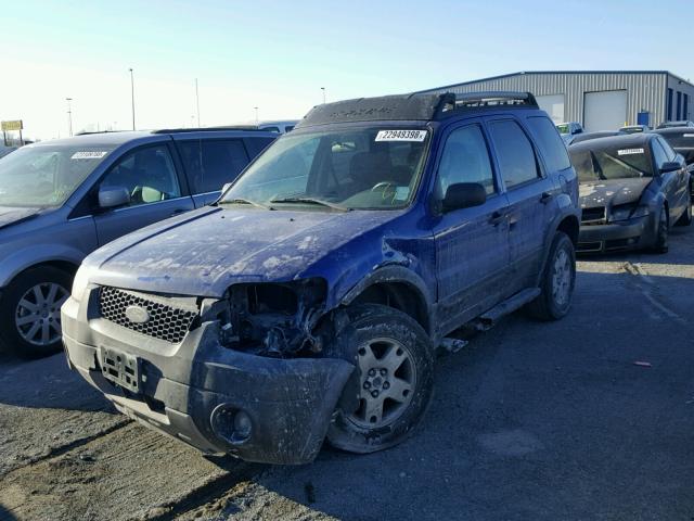 1FMYU03115KC73290 - 2005 FORD ESCAPE XLT BLUE photo 2