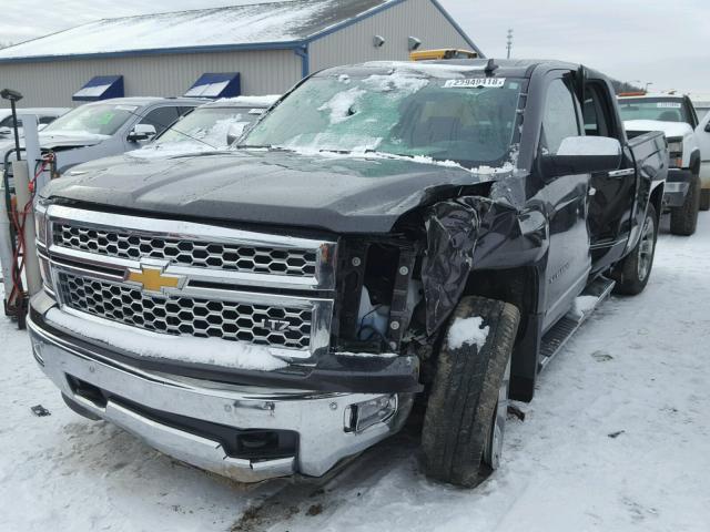 3GCUKSEC8EG355494 - 2014 CHEVROLET SILVERADO BLACK photo 2