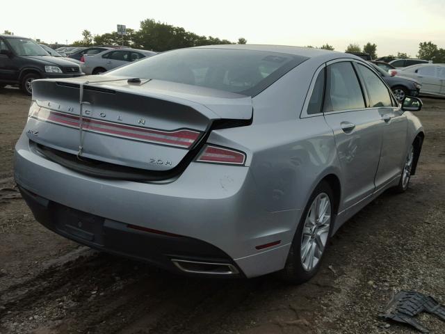 3LN6L2LU3ER836013 - 2014 LINCOLN MKZ HYBRID SILVER photo 4