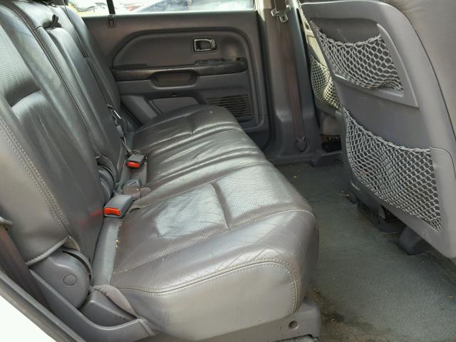 2HKYF18744H619024 - 2004 HONDA PILOT EXL SILVER photo 6