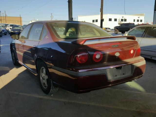 2G1WH55K129277476 - 2002 CHEVROLET IMPALA LS MAROON photo 3