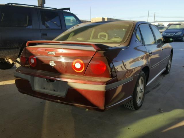 2G1WH55K129277476 - 2002 CHEVROLET IMPALA LS MAROON photo 4