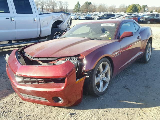 2G1FC1EV1A9197367 - 2010 CHEVROLET CAMARO LT MAROON photo 2