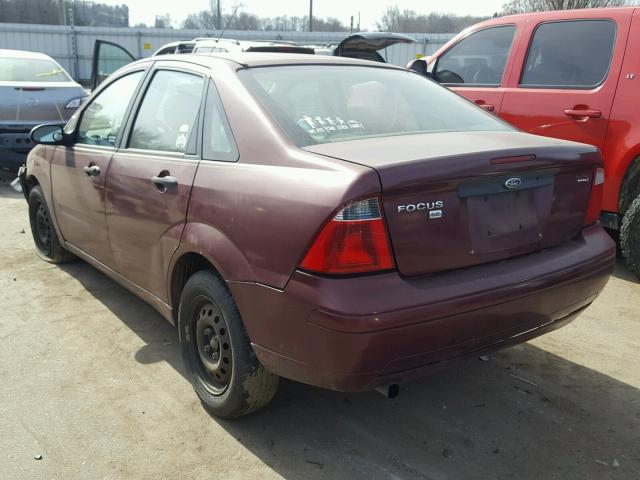 1FAFP34N37W266381 - 2007 FORD FOCUS ZX4 BURGUNDY photo 3