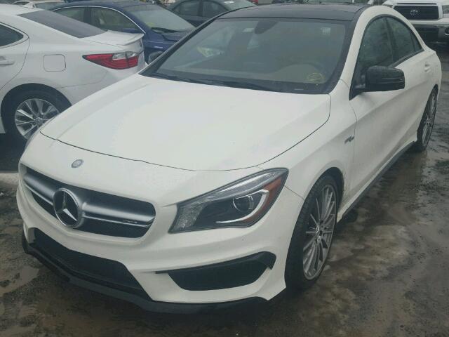 WDDSJ5CB1FN196774 - 2015 MERCEDES-BENZ CLA 45 AMG WHITE photo 2