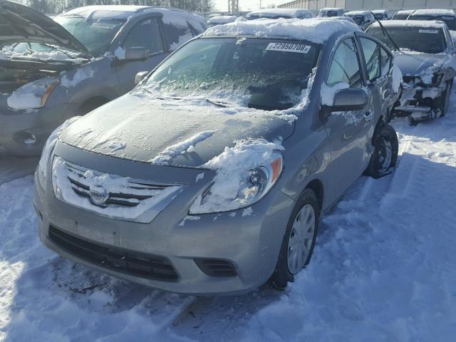 3N1CN7AP8CL815379 - 2012 NISSAN VERSA S GRAY photo 2