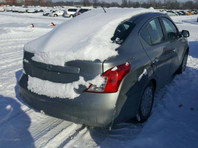 3N1CN7AP8CL815379 - 2012 NISSAN VERSA S GRAY photo 4