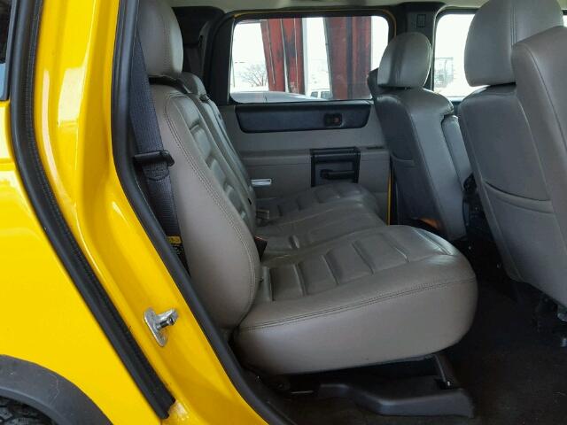 5GRGN23U65H102839 - 2005 HUMMER H2 YELLOW photo 6