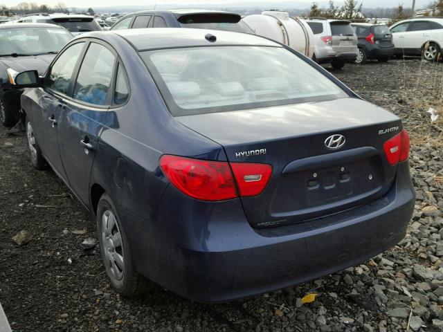 KMHDU46D68U475675 - 2008 HYUNDAI ELANTRA GL BLUE photo 3