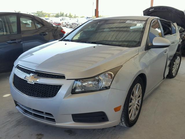 1G1PJ5S91B7303375 - 2011 CHEVROLET CRUZE ECO SILVER photo 2