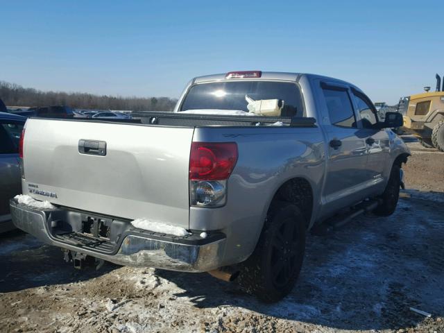 5TFEV54138X062969 - 2008 TOYOTA TUNDRA CRE SILVER photo 4