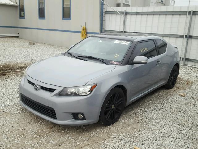 JTKJF5C79B3006821 - 2011 TOYOTA SCION TC GRAY photo 2