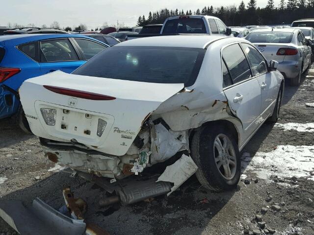 1HGCM56777A814428 - 2007 HONDA ACCORD EX WHITE photo 4