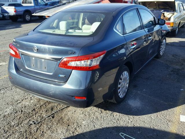 3N1AB7AP7DL681854 - 2013 NISSAN SENTRA S BLUE photo 4