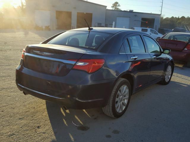 1C3CCBCG0DN699619 - 2013 CHRYSLER 200 LIMITE BLUE photo 4