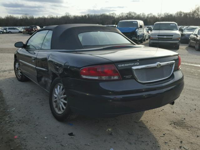 1C3EL45R62N160809 - 2002 CHRYSLER SEBRING LX BLACK photo 3