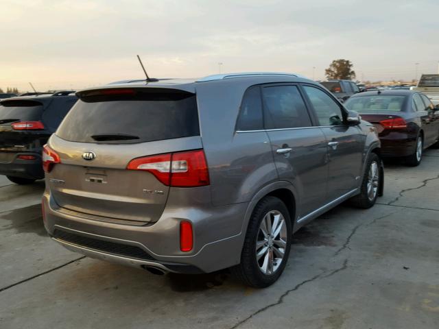 5XYKWDA71FG628582 - 2015 KIA SORENTO SX GRAY photo 4