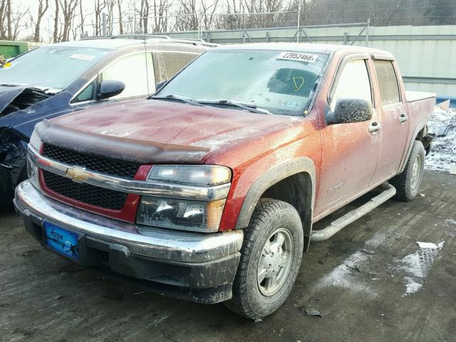 1GCDT136358111908 - 2005 CHEVROLET COLORADO MAROON photo 2