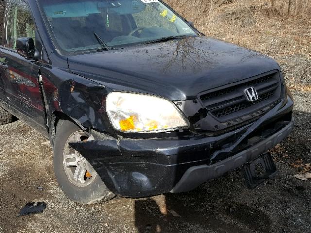 2HKYF18464H546020 - 2004 HONDA PILOT EX BLACK photo 9