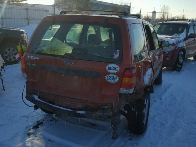 1FMYU02Z96KC26582 - 2006 FORD ESCAPE XLS ORANGE photo 4