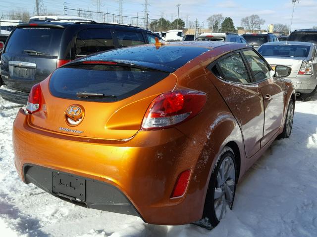 KMHTC6AD8GU301042 - 2016 HYUNDAI VELOSTER B ORANGE photo 4