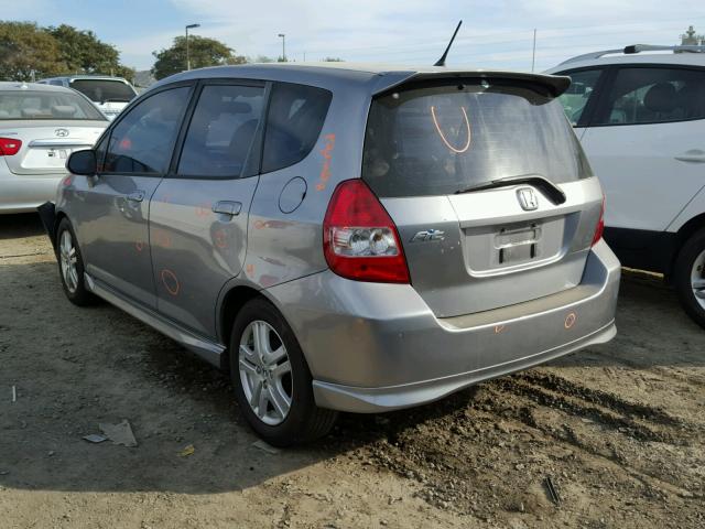 JHMGD38618S072868 - 2008 HONDA FIT SPORT GRAY photo 3