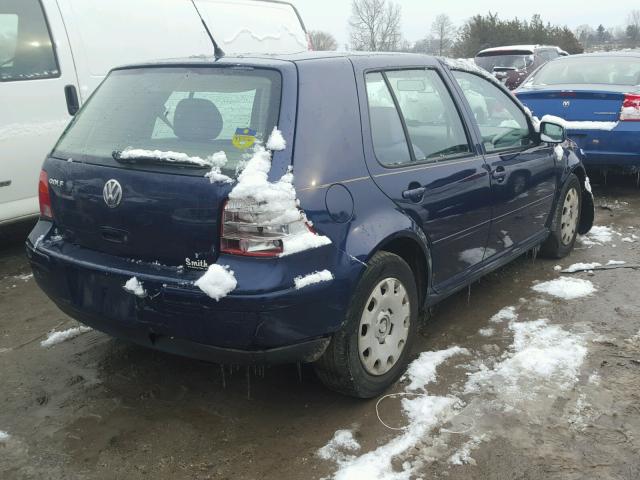 9BWFL61J944031344 - 2004 VOLKSWAGEN GOLF GL BLUE photo 4