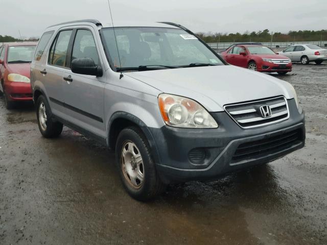 JHLRD68525C006485 - 2005 HONDA CR-V LX SILVER photo 1