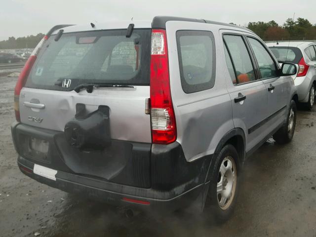 JHLRD68525C006485 - 2005 HONDA CR-V LX SILVER photo 4