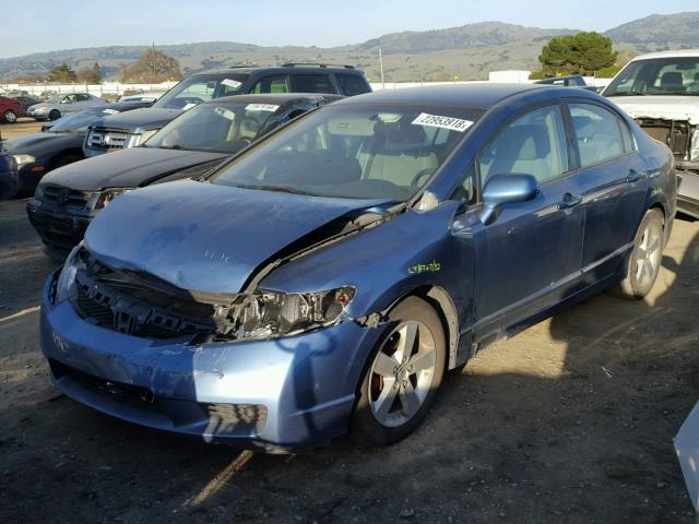 19XFA16559E038733 - 2009 HONDA CIVIC LX BLUE photo 2