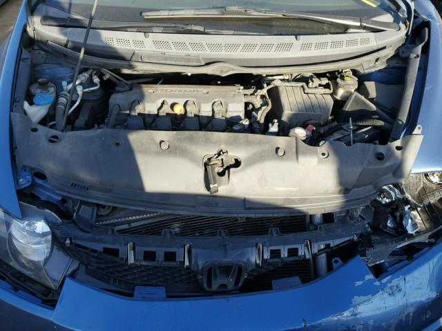 19XFA16559E038733 - 2009 HONDA CIVIC LX BLUE photo 7