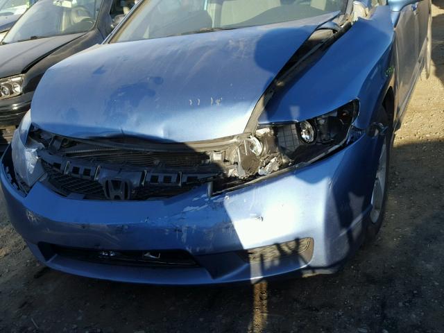 19XFA16559E038733 - 2009 HONDA CIVIC LX BLUE photo 9