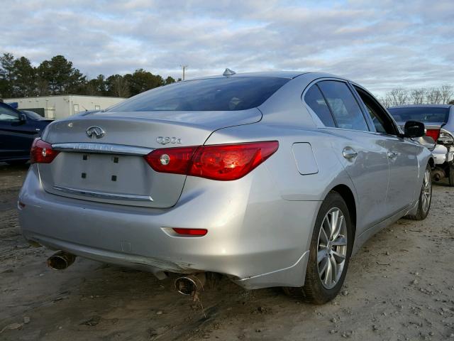 JN1BV7AP3EM684561 - 2014 INFINITI Q50 BASE SILVER photo 4