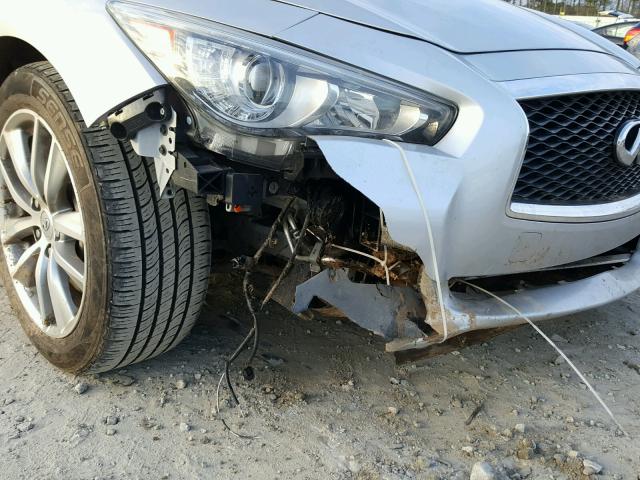 JN1BV7AP3EM684561 - 2014 INFINITI Q50 BASE Plata foto 9