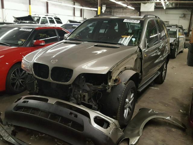 5UXFA13594LU38345 - 2004 BMW X5 3.0I TAN photo 2