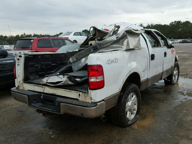 1FTPW14544KC65796 - 2004 FORD F150 SUPER WHITE photo 4