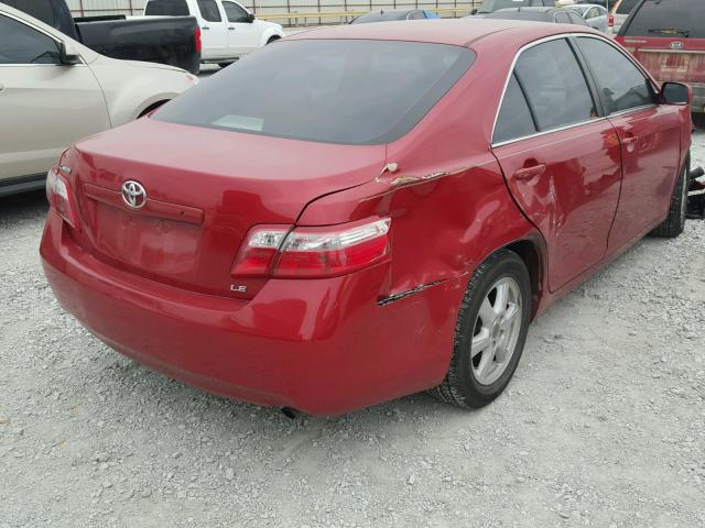 JTNBE46K273083848 - 2007 TOYOTA CAMRY NEW RED photo 4