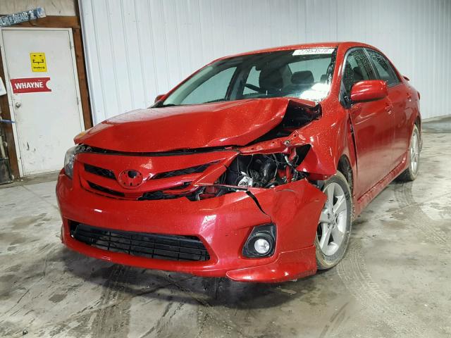 2T1BU4EE4DC962788 - 2013 TOYOTA COROLLA BA RED photo 2