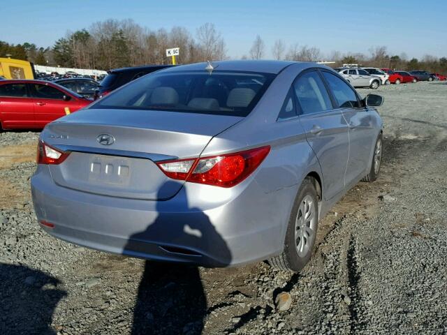 5NPEB4AC7CH335151 - 2012 HYUNDAI SONATA GLS SILVER photo 4