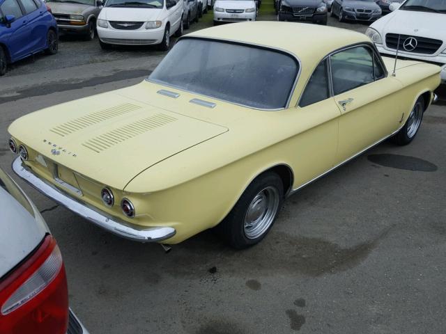 40927W144401 - 1964 CHEVROLET CORVAIR YELLOW photo 4