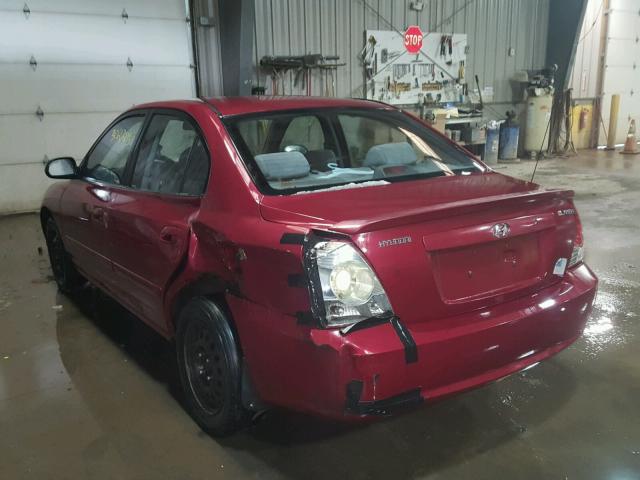 KMHDN46DX6U296341 - 2006 HYUNDAI ELANTRA GL RED photo 3