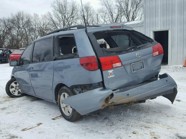 5TDZA23CX4S128688 - 2004 TOYOTA SIENNA CE BLUE photo 3