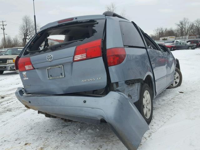 5TDZA23CX4S128688 - 2004 TOYOTA SIENNA CE BLUE photo 4