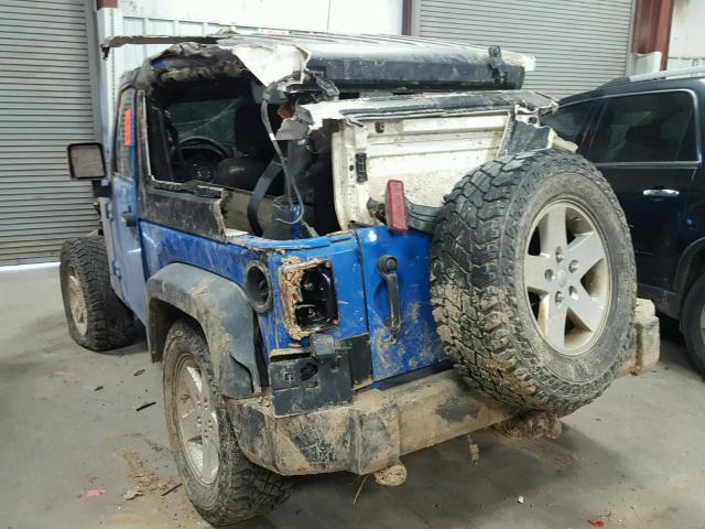 1J4AA2D18BL563597 - 2011 JEEP WRANGLER S BLUE photo 3