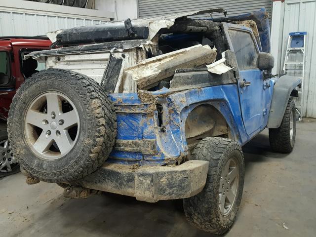 1J4AA2D18BL563597 - 2011 JEEP WRANGLER S BLUE photo 4