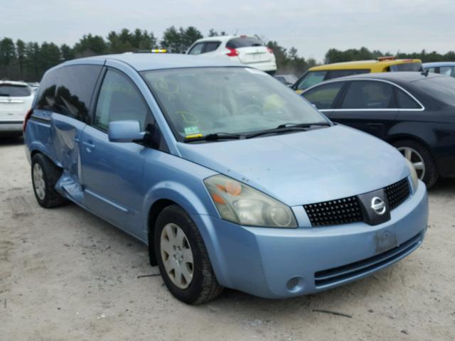 5N1BV28U84N323441 - 2004 NISSAN QUEST S BLUE photo 1