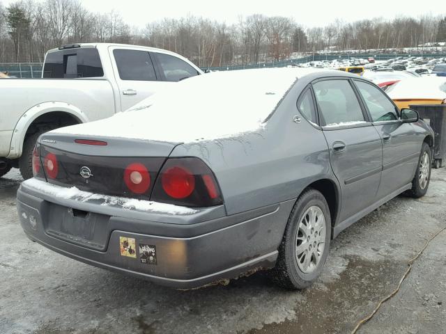 2G1WF52E959201738 - 2005 CHEVROLET IMPALA GRAY photo 4