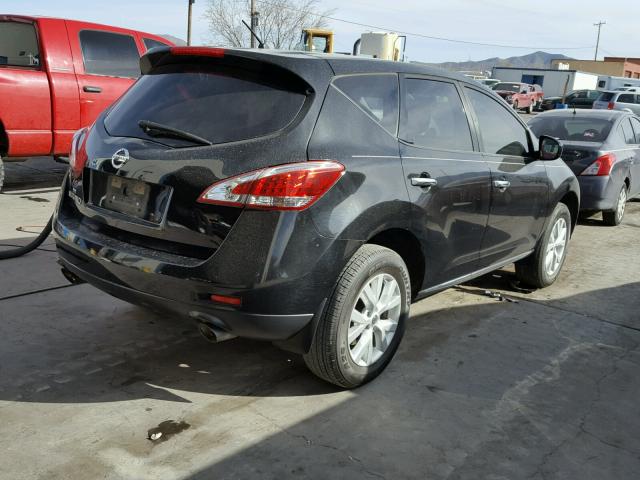 JN8AZ1MU8BW061579 - 2011 NISSAN MURANO S BLACK photo 4