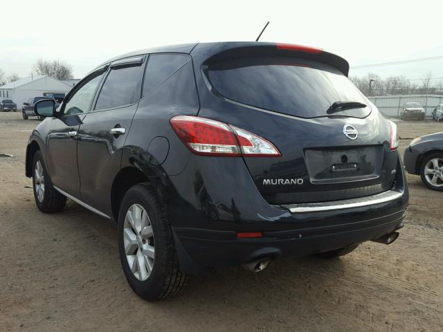 JN8AZ1MW2BW166734 - 2011 NISSAN MURANO S BLACK photo 3