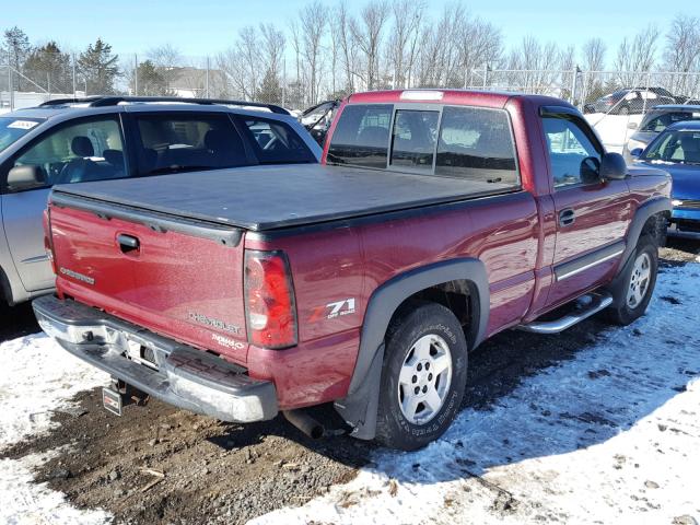 1GCEK14T65Z200569 - 2005 CHEVROLET SILVERADO RED photo 4